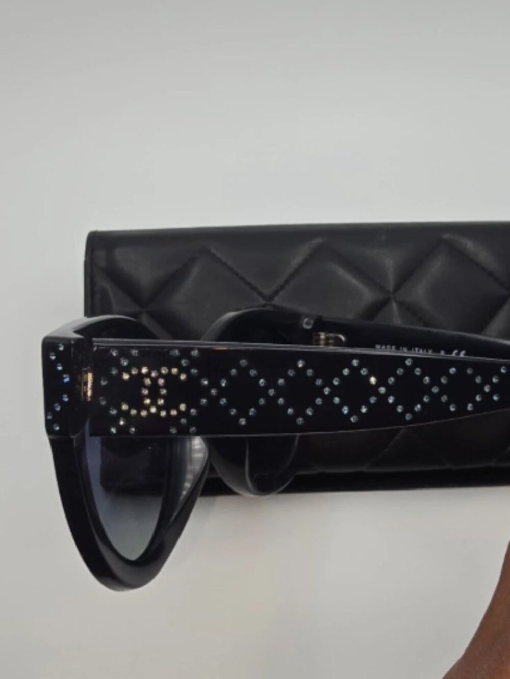Chanel Butterfly Sunglasses Blue Rhinestone Womens Sunglasses 5420-B-A - Picture 5 of 13